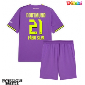 Borussia Dortmund Fabio Silva #21 Dětské Alternativní dres komplet 2026-27 Krátký Rukáv (+ trenýrky)